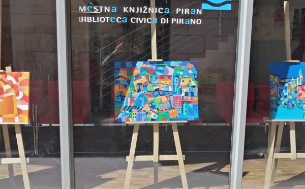 V piranski knjižnici je razstavljal Robert Vidmar