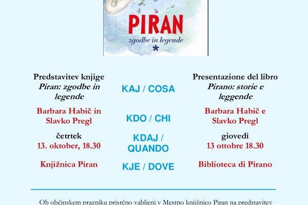 Presentazione del libro Pirano: storie e leggende